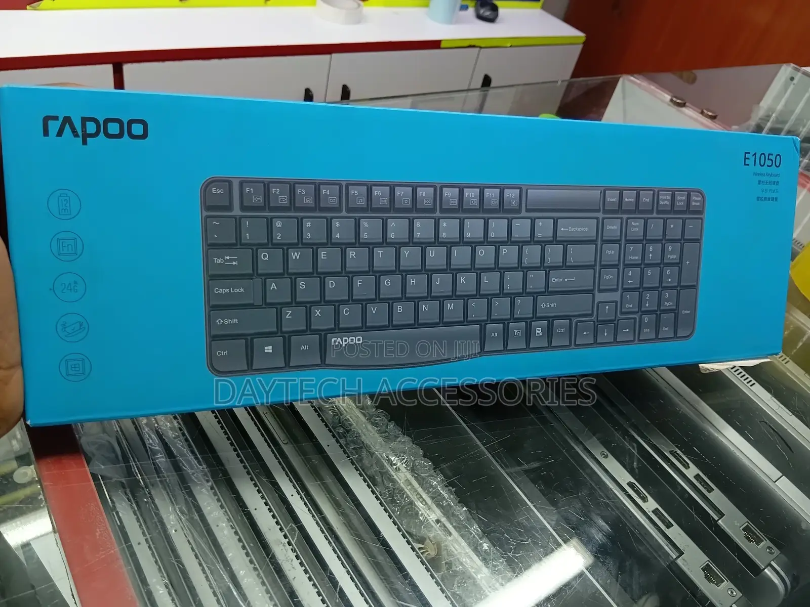 Rapoo E1050 Spill-Resistance 2.4ghz Keyboard Nano Receiver