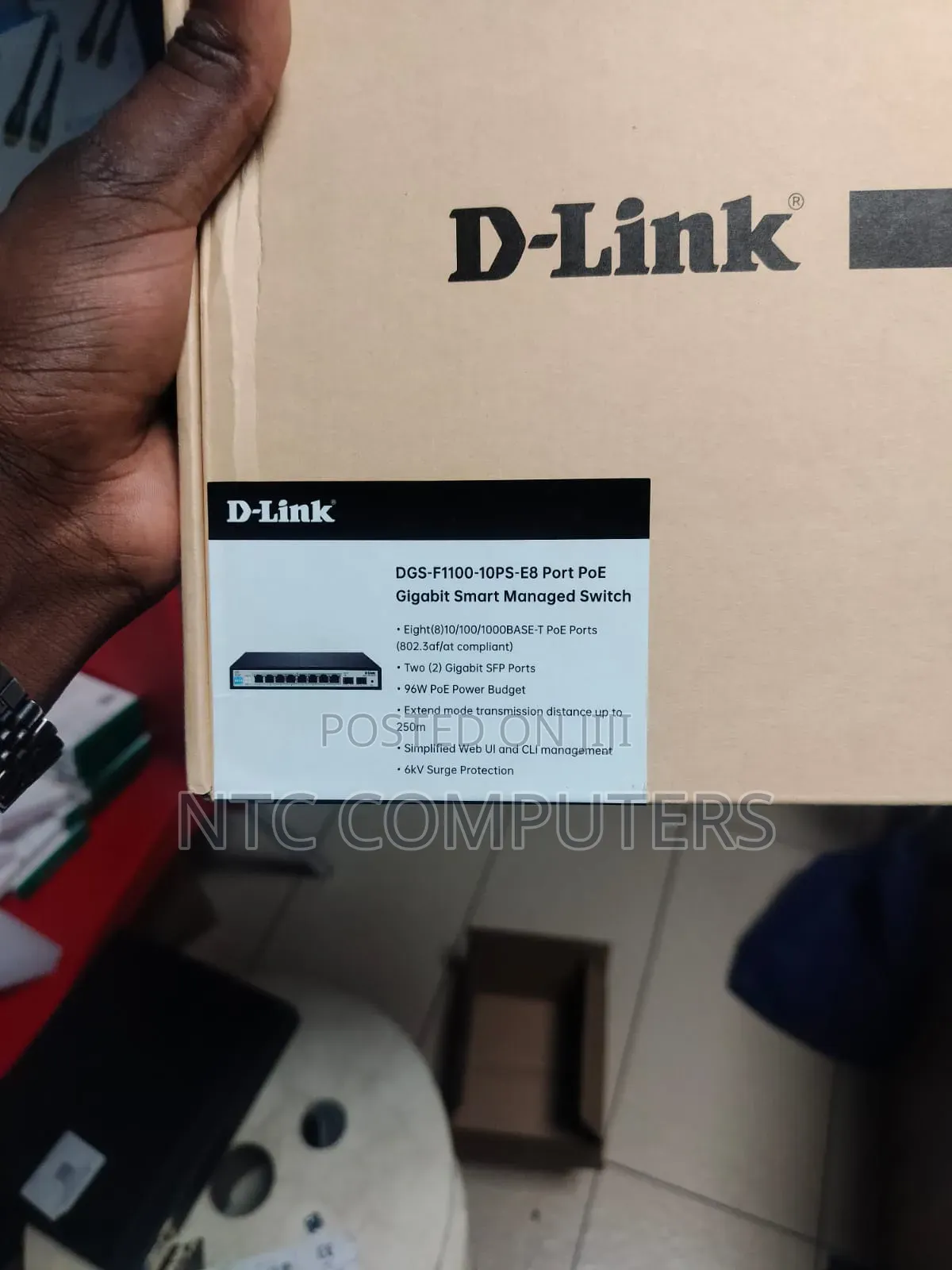D-Link 8 Port Poe Gigabit Smart Managed + 2 SFP DGS-F1100-10ps