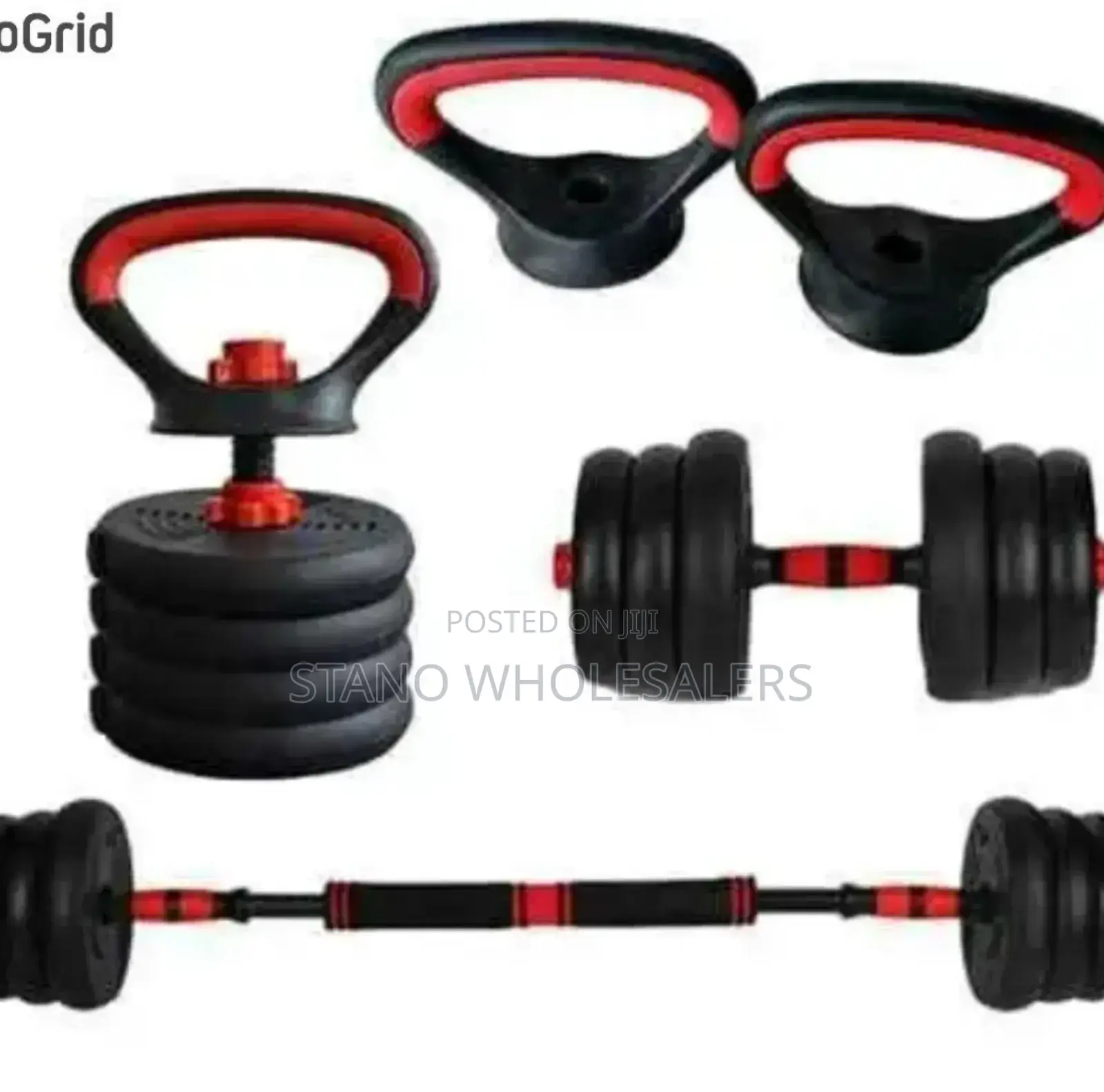 Black 6in 1 Dumbbells 15kgs York