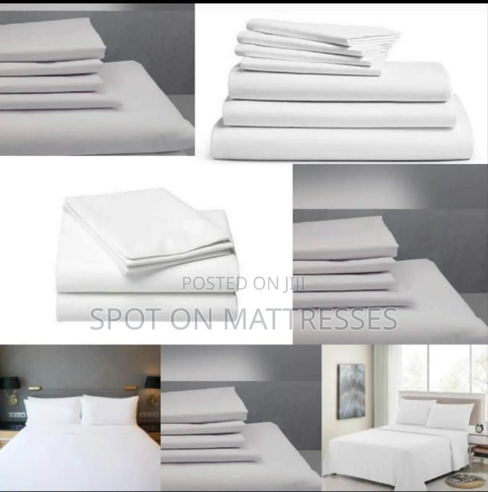 Extra Large White Cotton Bedsheets 7x8 And 8x9 + Free Delivery!!!