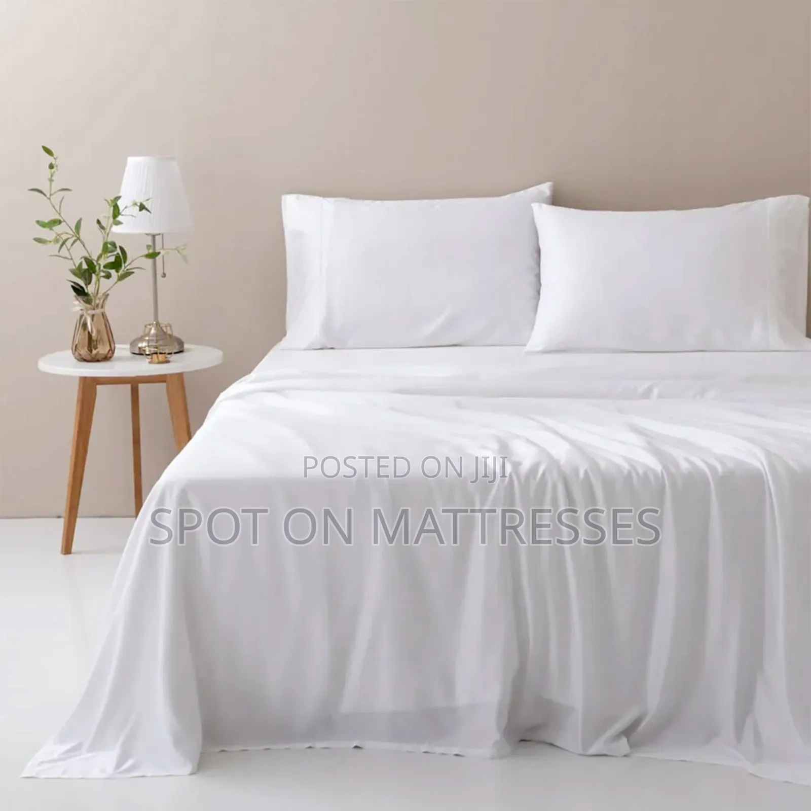 Extra Large White Cotton Bedsheets 7x8 And 8x9 + Free Delivery!!!
