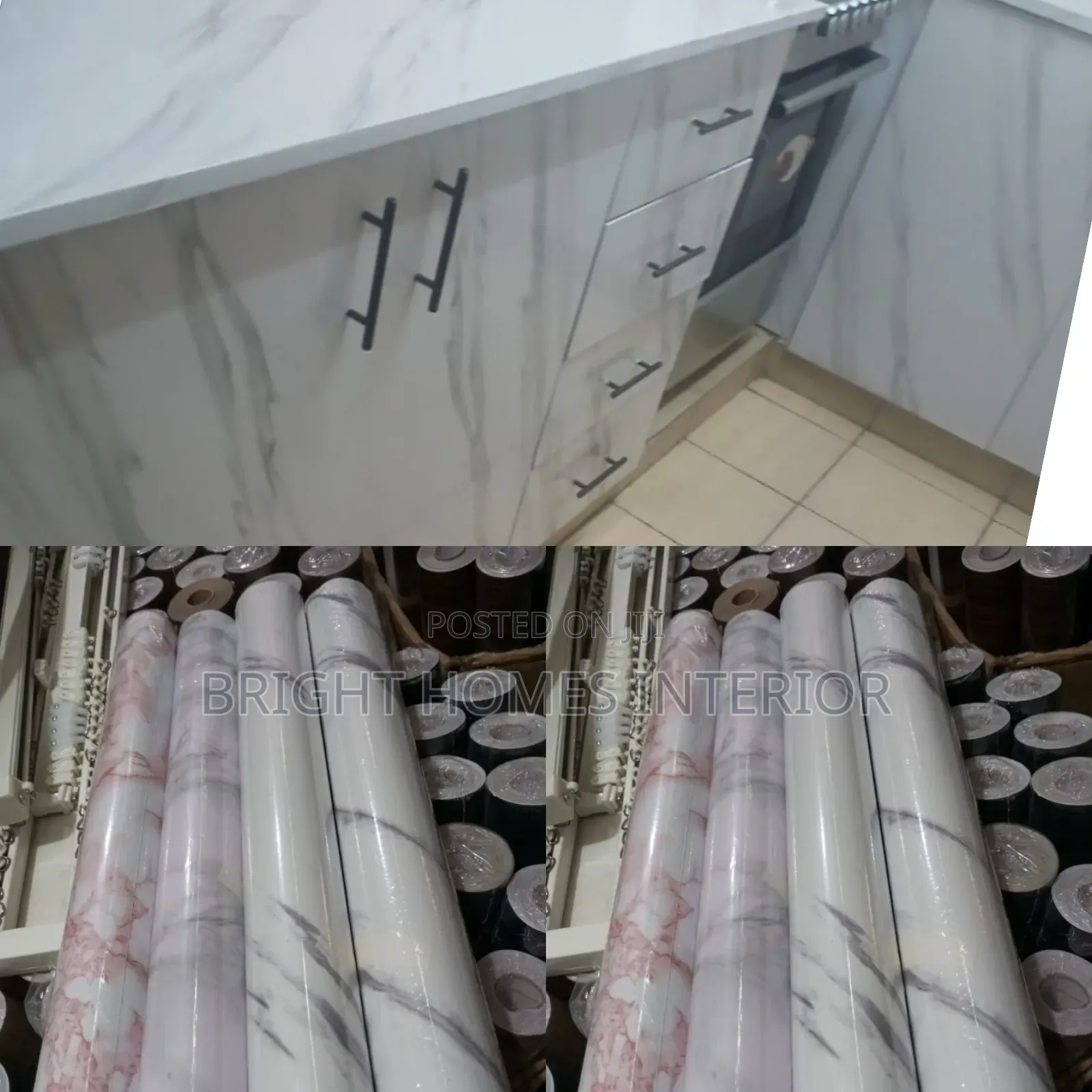 Kitchen Cabinets Peel and Stick Glossy White Contact Paper
