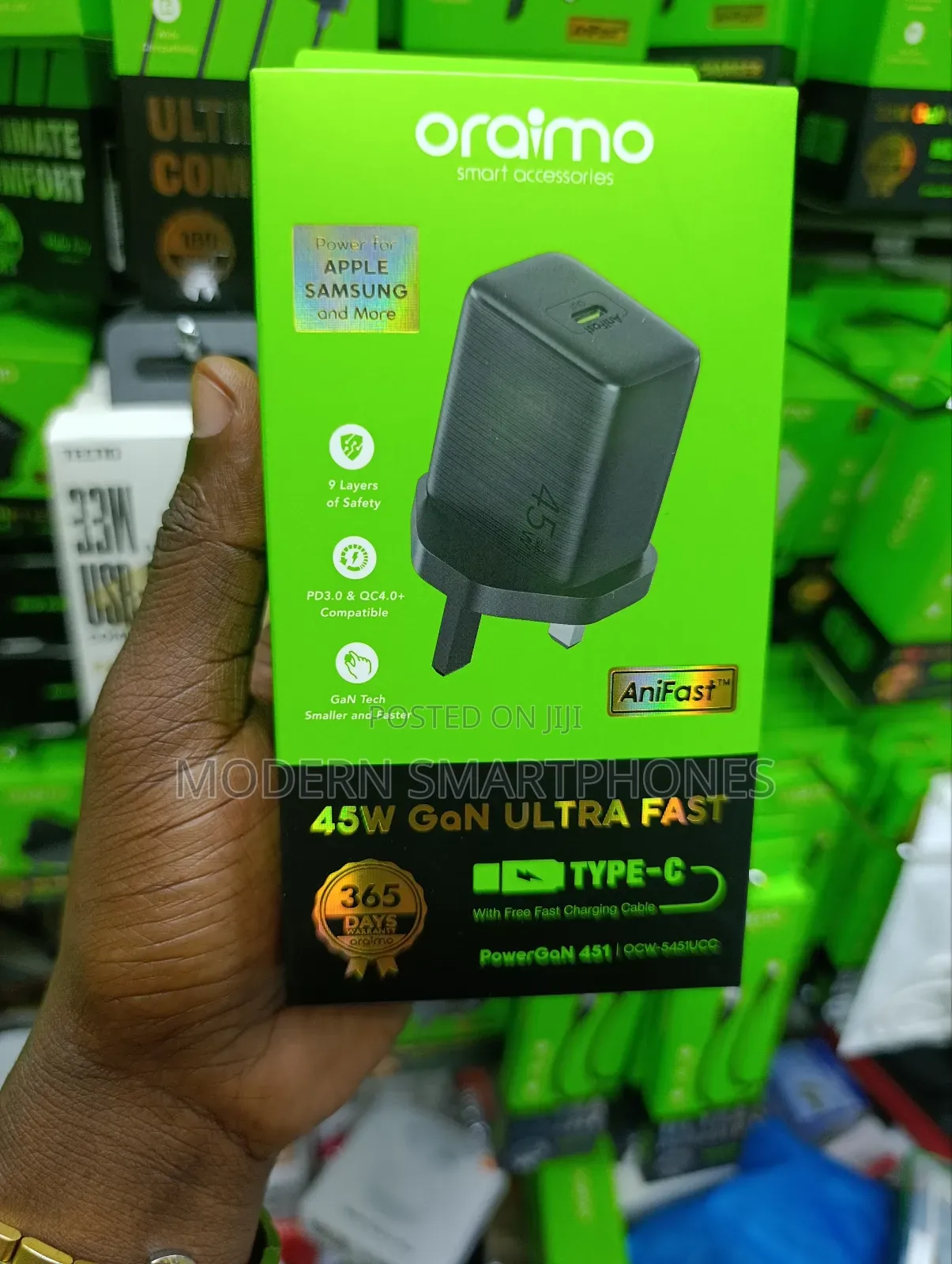 Oraimo 45wgan Ultra Fast C To C Charger