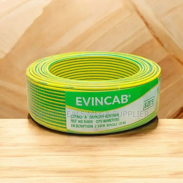 Evin Yellow Green 2.5mm High Durability Indoor Electrical Wiring Cable