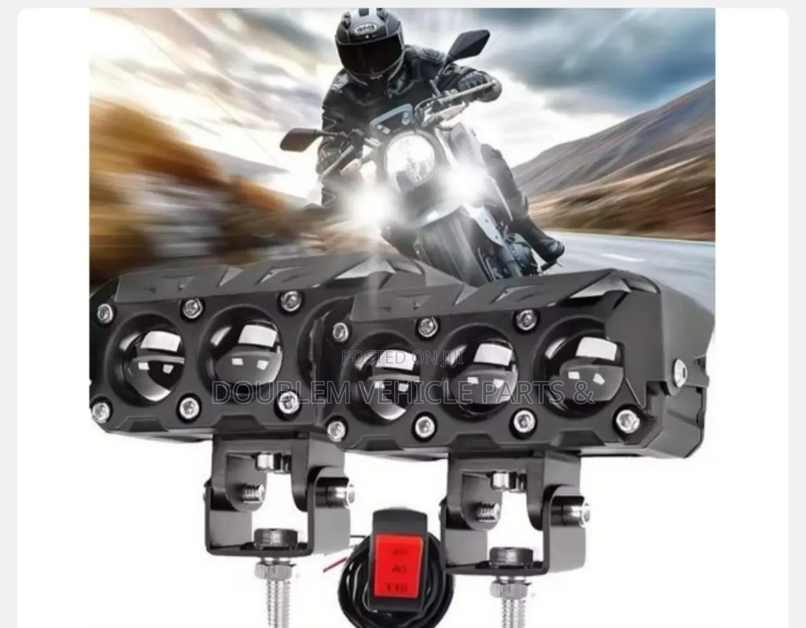 Motorcycle 3led Super Bright Dual Colour High/Low Beam Foglamp Car