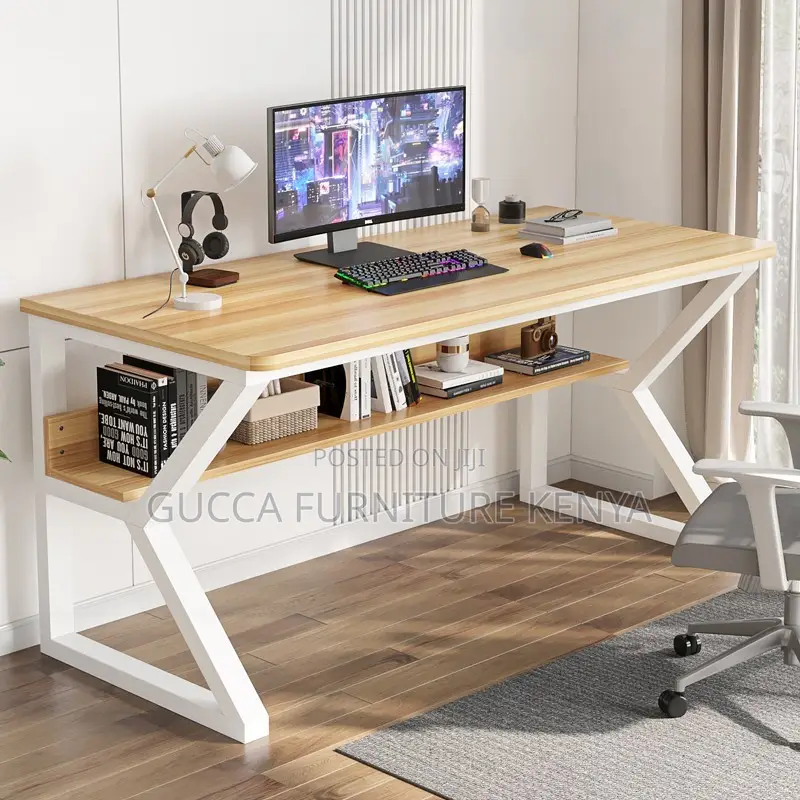 1.2m Customized Computer Desk With Bookshelf