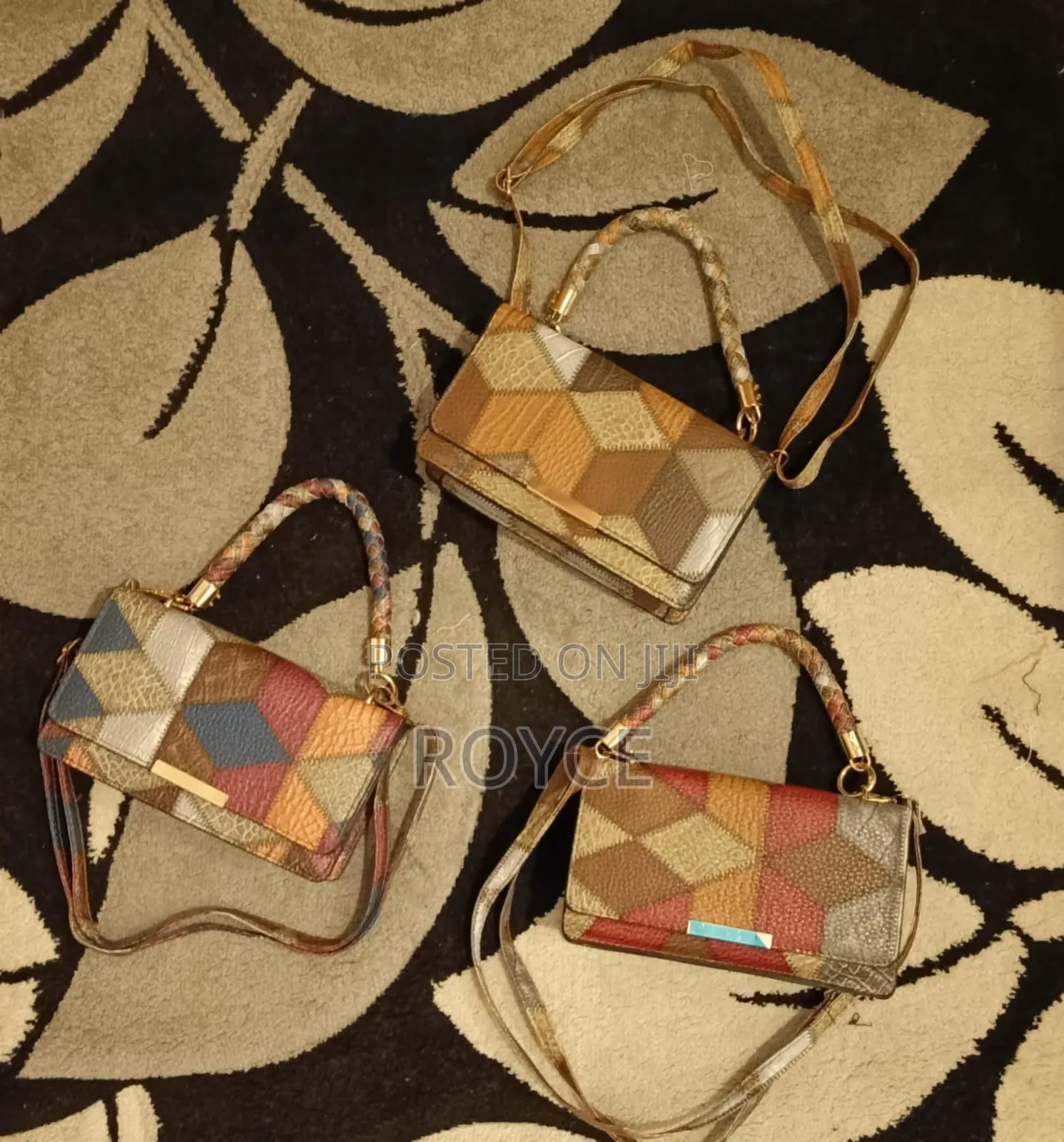 Multicoloured Diamond Sling Bag