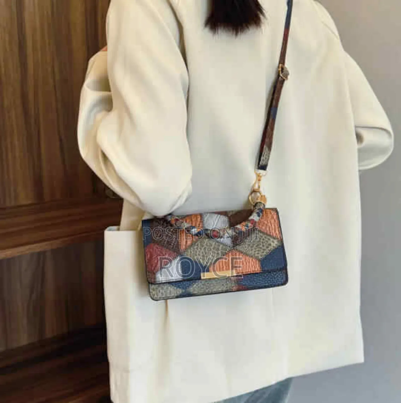 Multicoloured Diamond Sling Bag
