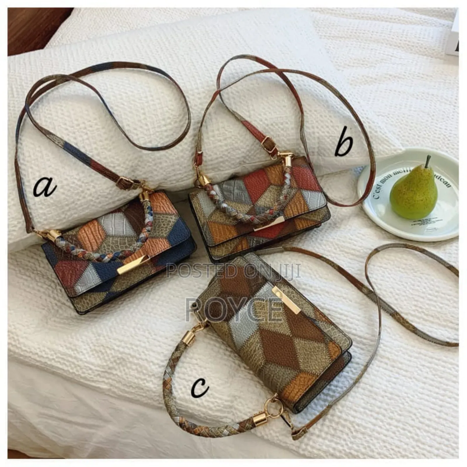 Multicoloured Diamond Sling Bag