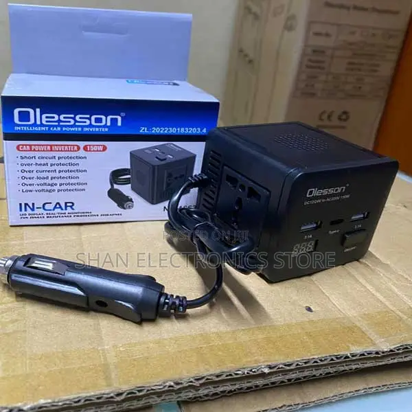 Inverter – Dc 12v to Ac 220v Dual Socket Portable Car Charger Adapter