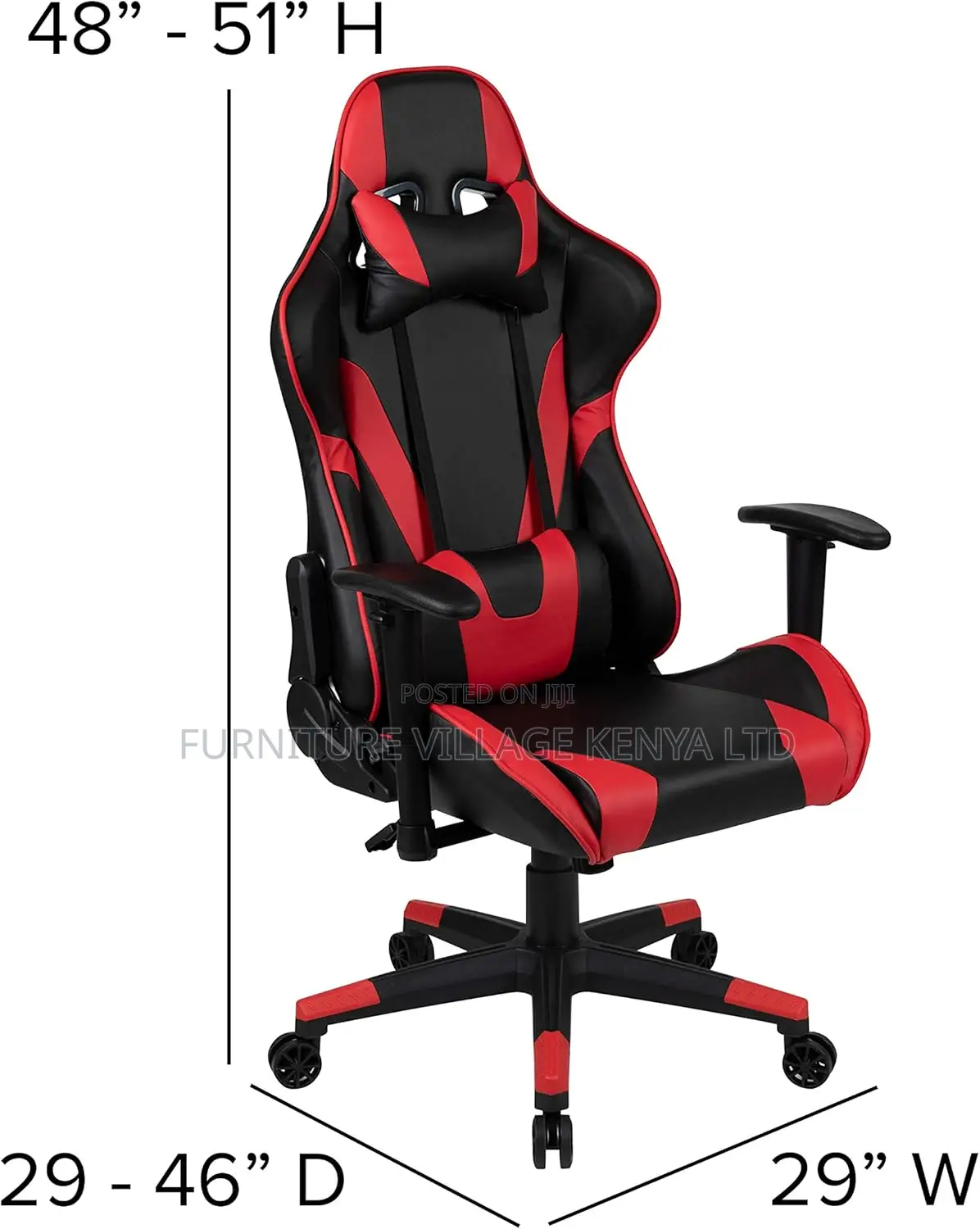 Gaming Chairs: Modern Ergonomic Gaming Seat (Black, Red & Blue)