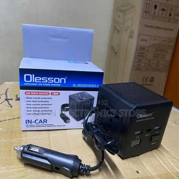 Universal–Dual Usb Port 150w Affordable Intelligent Car Power Inverter