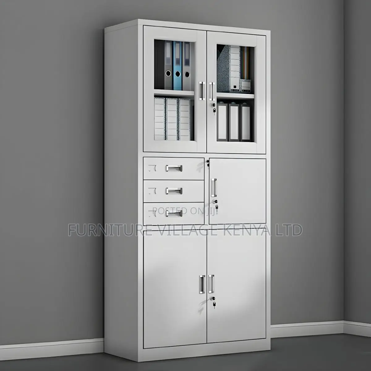 Office Cabinets: 2-door Metallic Office Cabinet With Safe