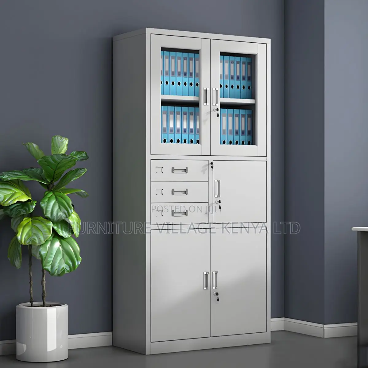Office Cabinets: 2-door Metallic Office Cabinet With Safe