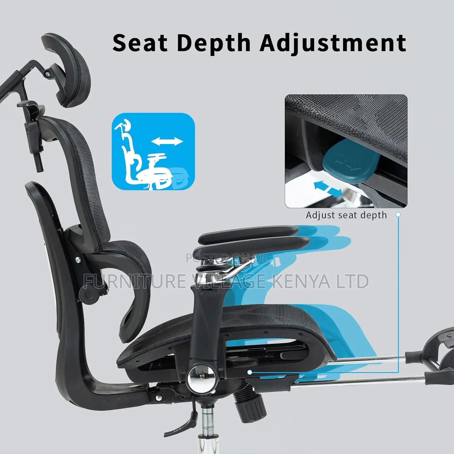 Orthopedic Seat; High-back Ergonomic Swivel Orthopedic Chair