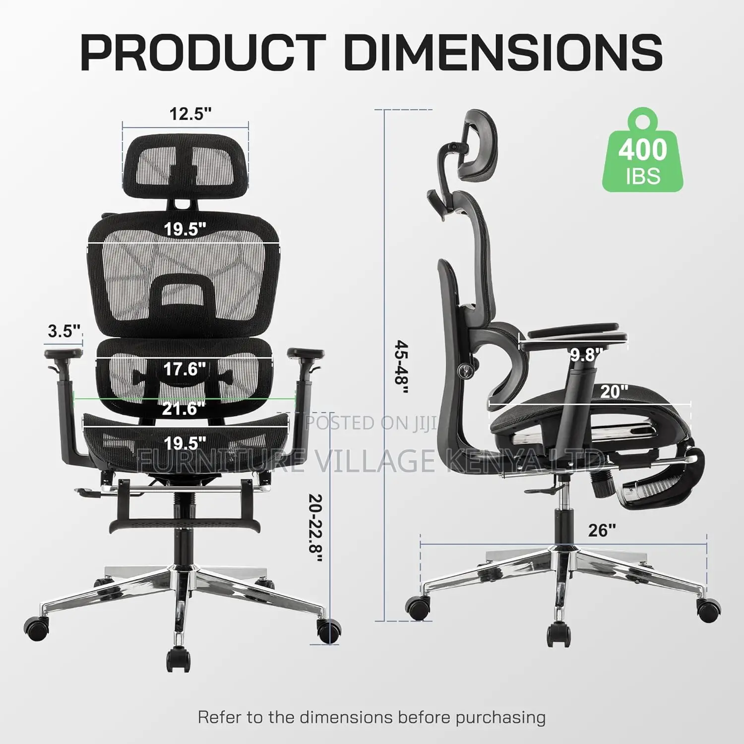 Orthopedic Seat; High-back Ergonomic Swivel Orthopedic Chair