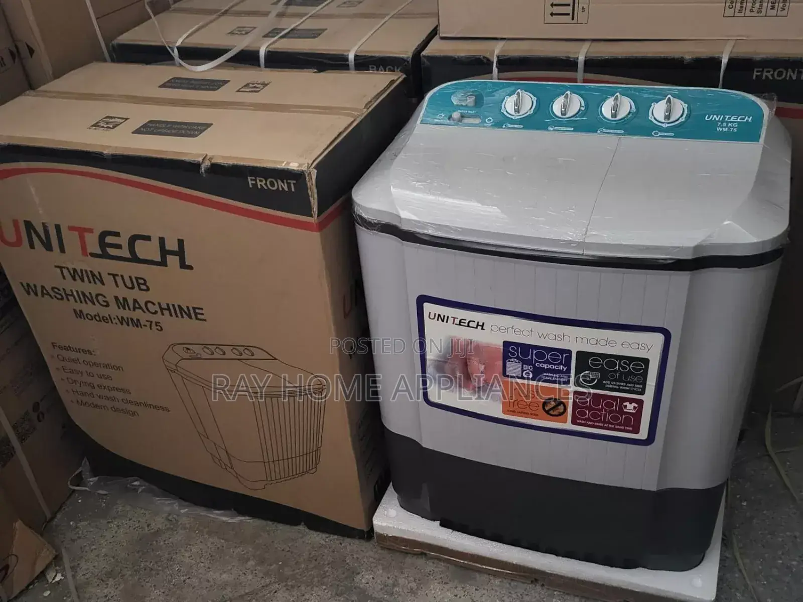 7.5kgs Unitech Twin Tub Top Load Semi Automatic Washing Machines