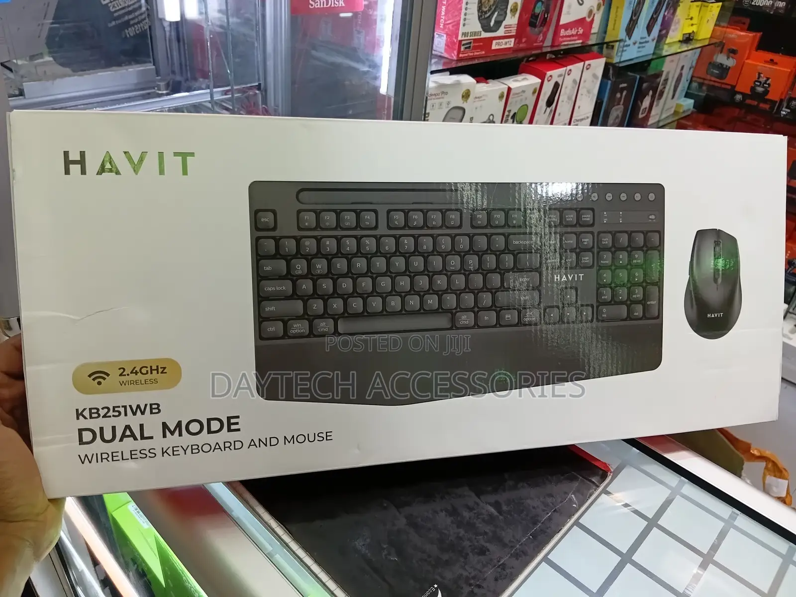 Havit Kb251wb Dual Mode Wireless Keyboard and Mouse Combo.