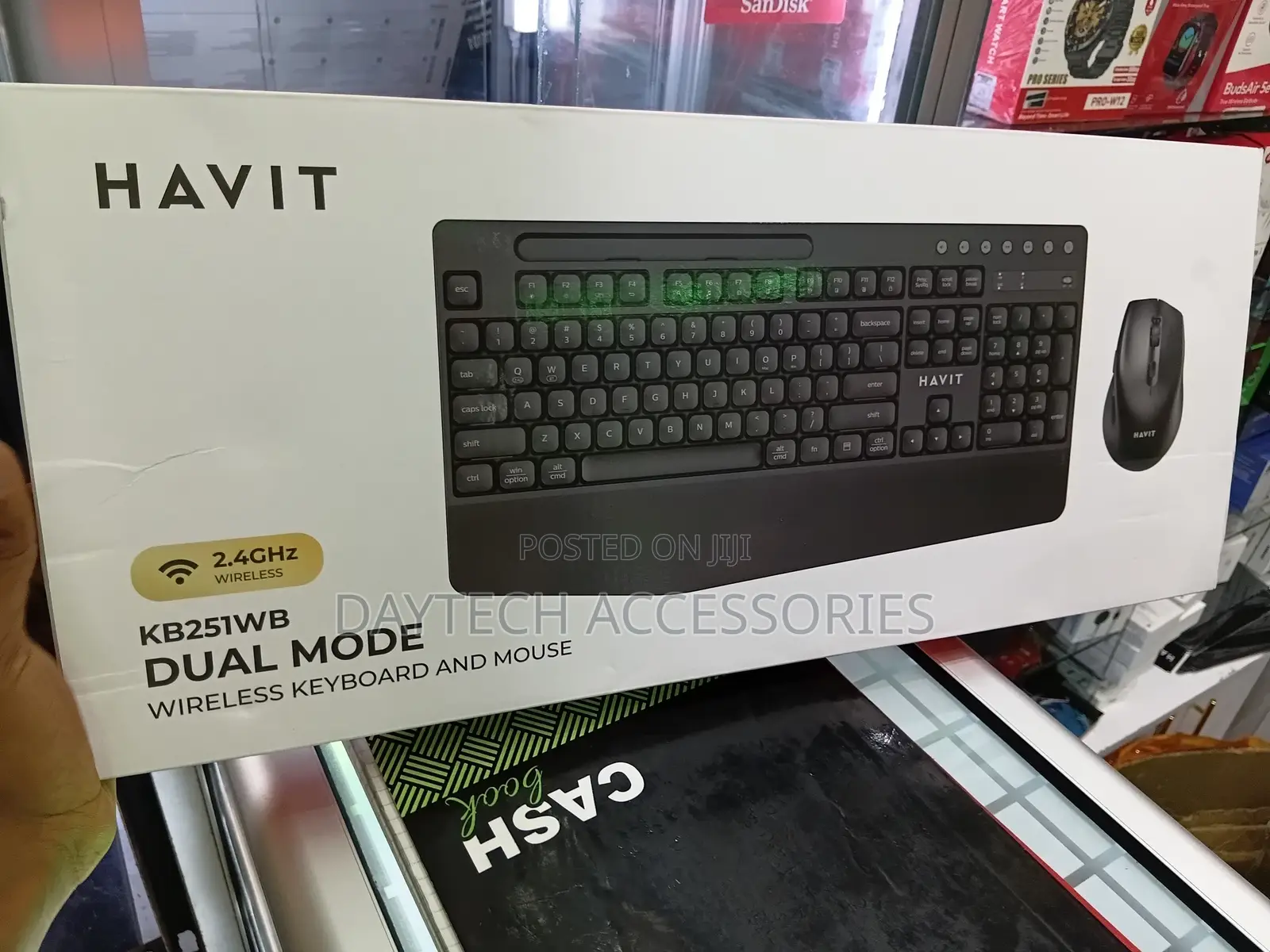 Havit Kb251wb Dual Mode Wireless Keyboard and Mouse Combo.