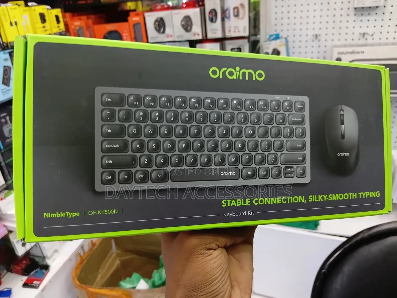 Oraimo Nimble Type of-Kk500n Wireless Keyboard and Mouse Kit.