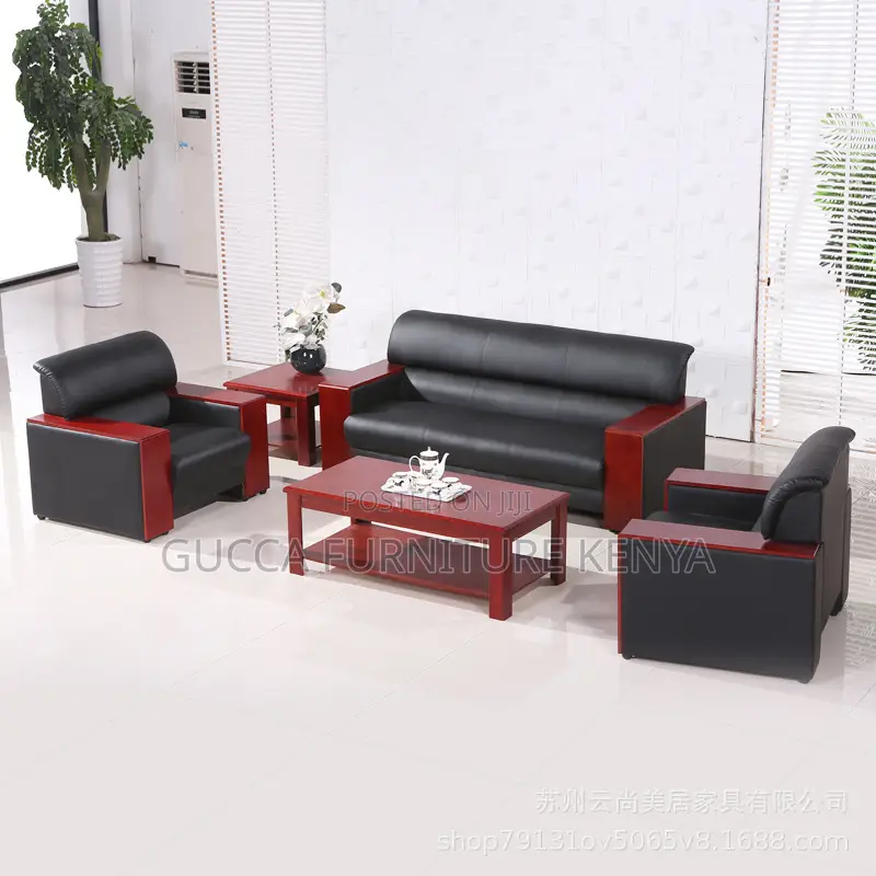 5-seater Executive Leather Reception Sofa Set