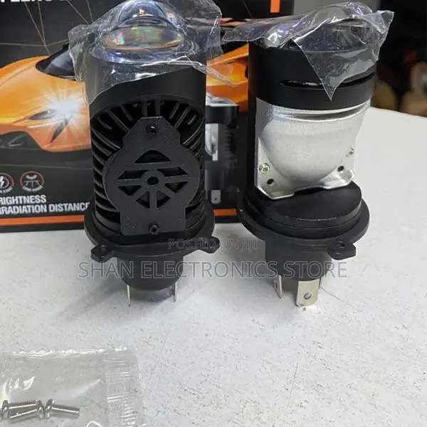 2x H4 Mini Bi-Led Projector Dual Lens Led Headlight Hi-Low 12000lm