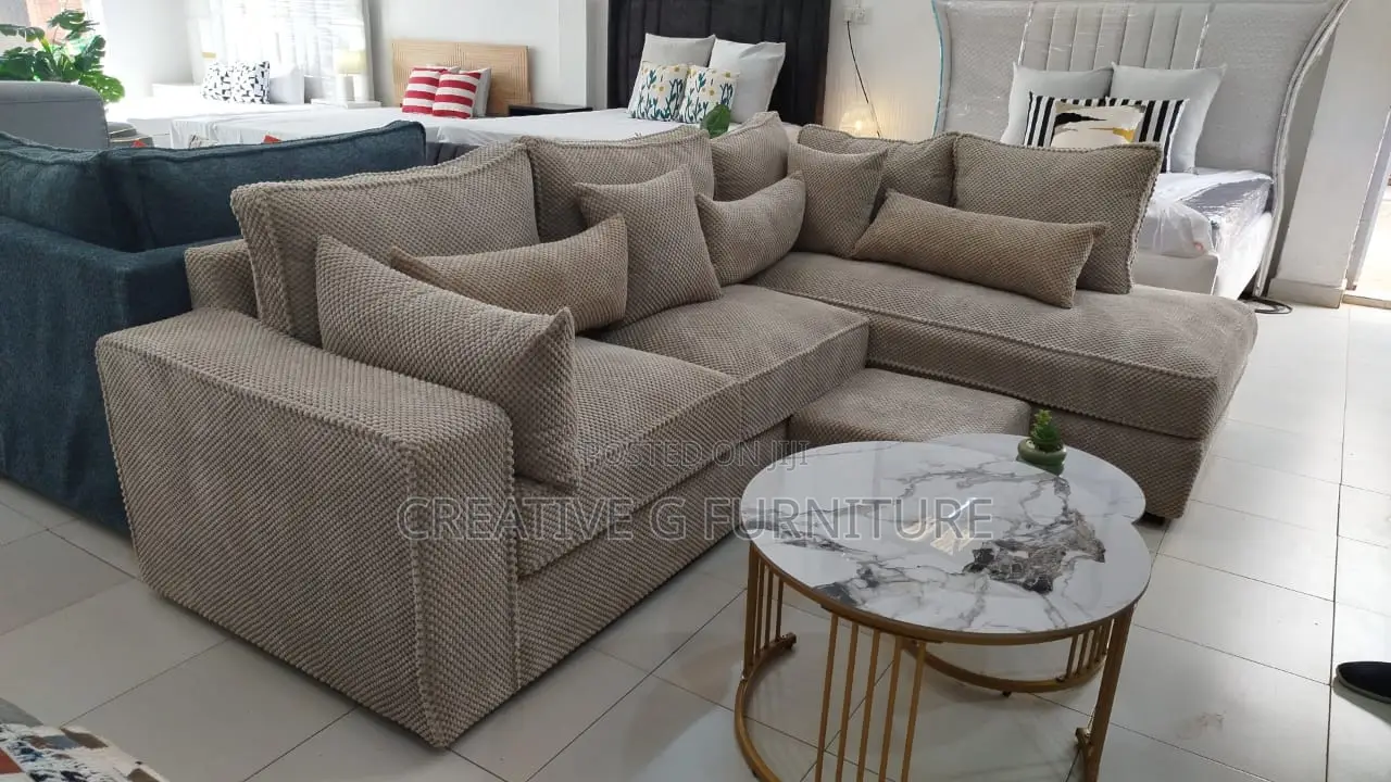 Elegant Comfort Gray Sofa Set 6-Seater