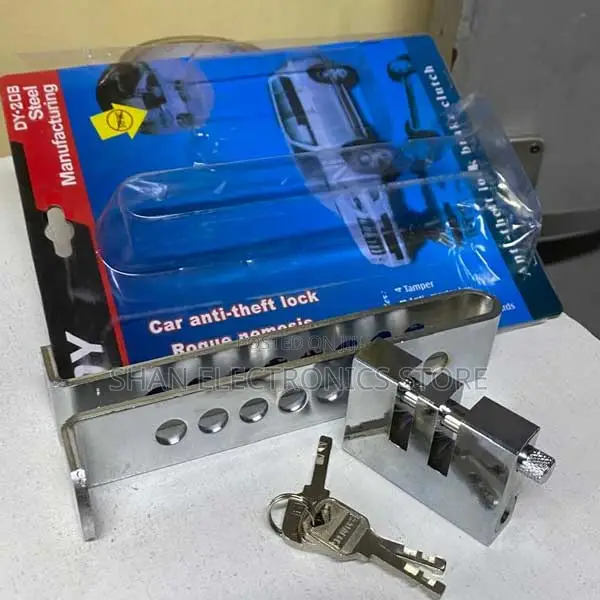 Universal -.Silver Anti-Theft Stainless Steel Security Tool Pedal Lock