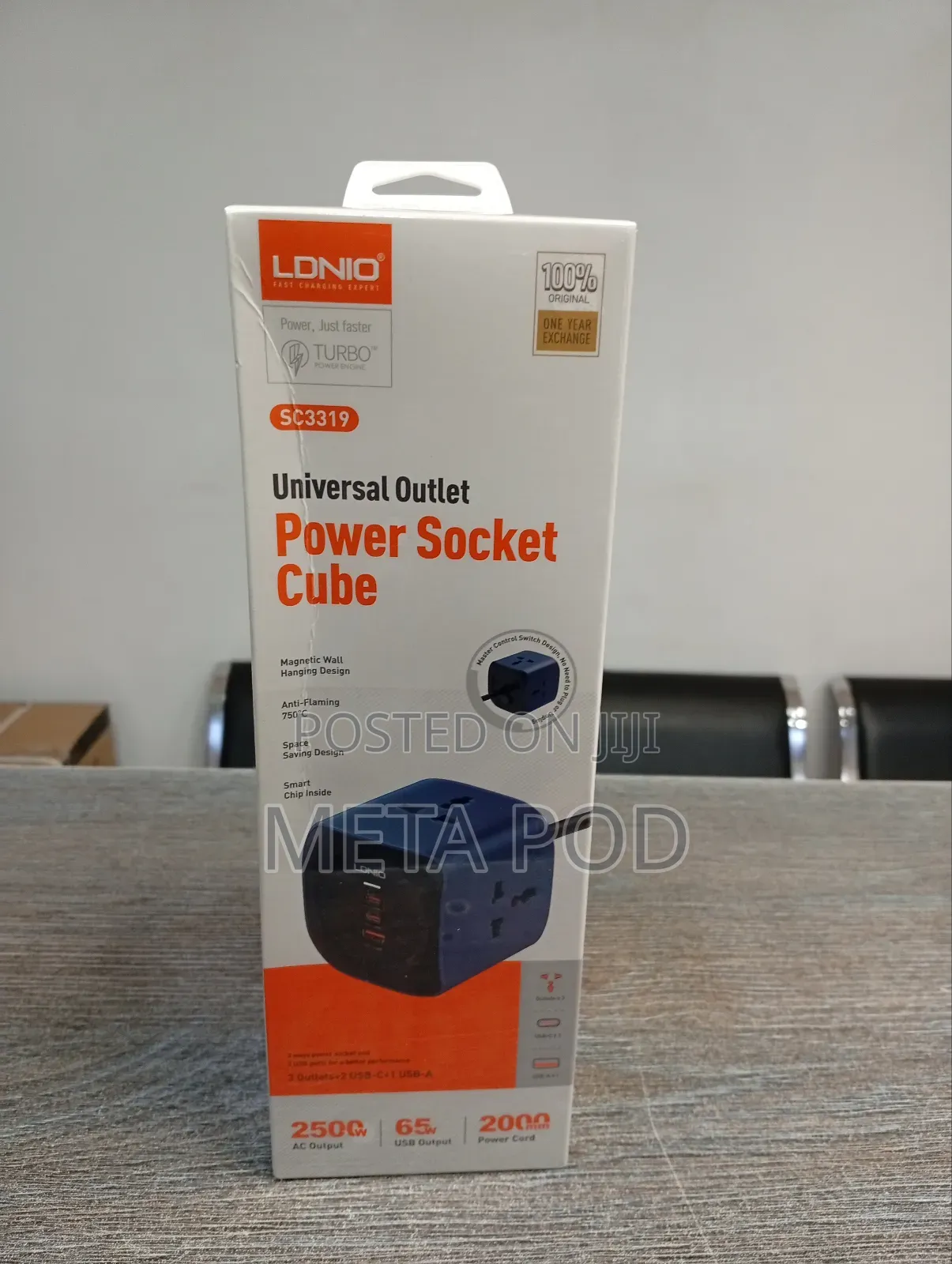 Ldnio Sc3319 6 in 1 Power Socket Cube Adapter