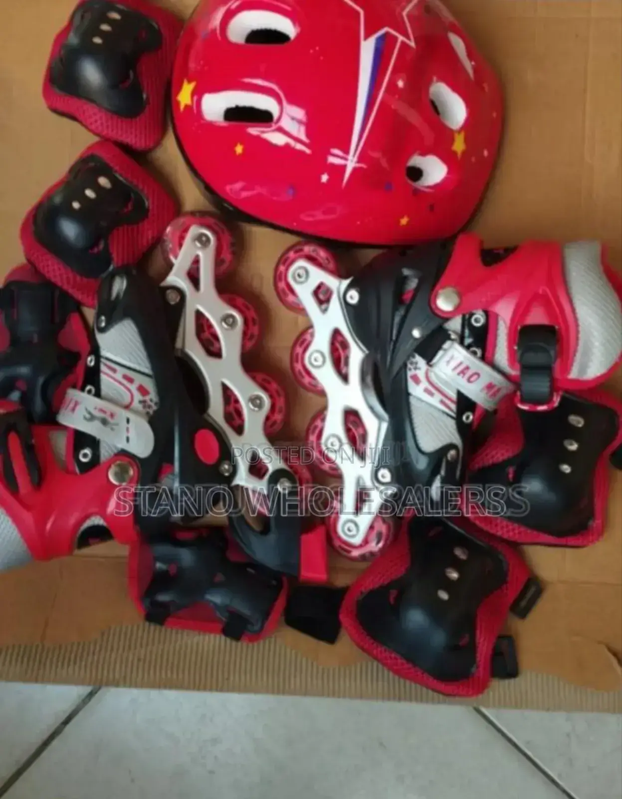 Colour Red -Full Set Skating Shoes