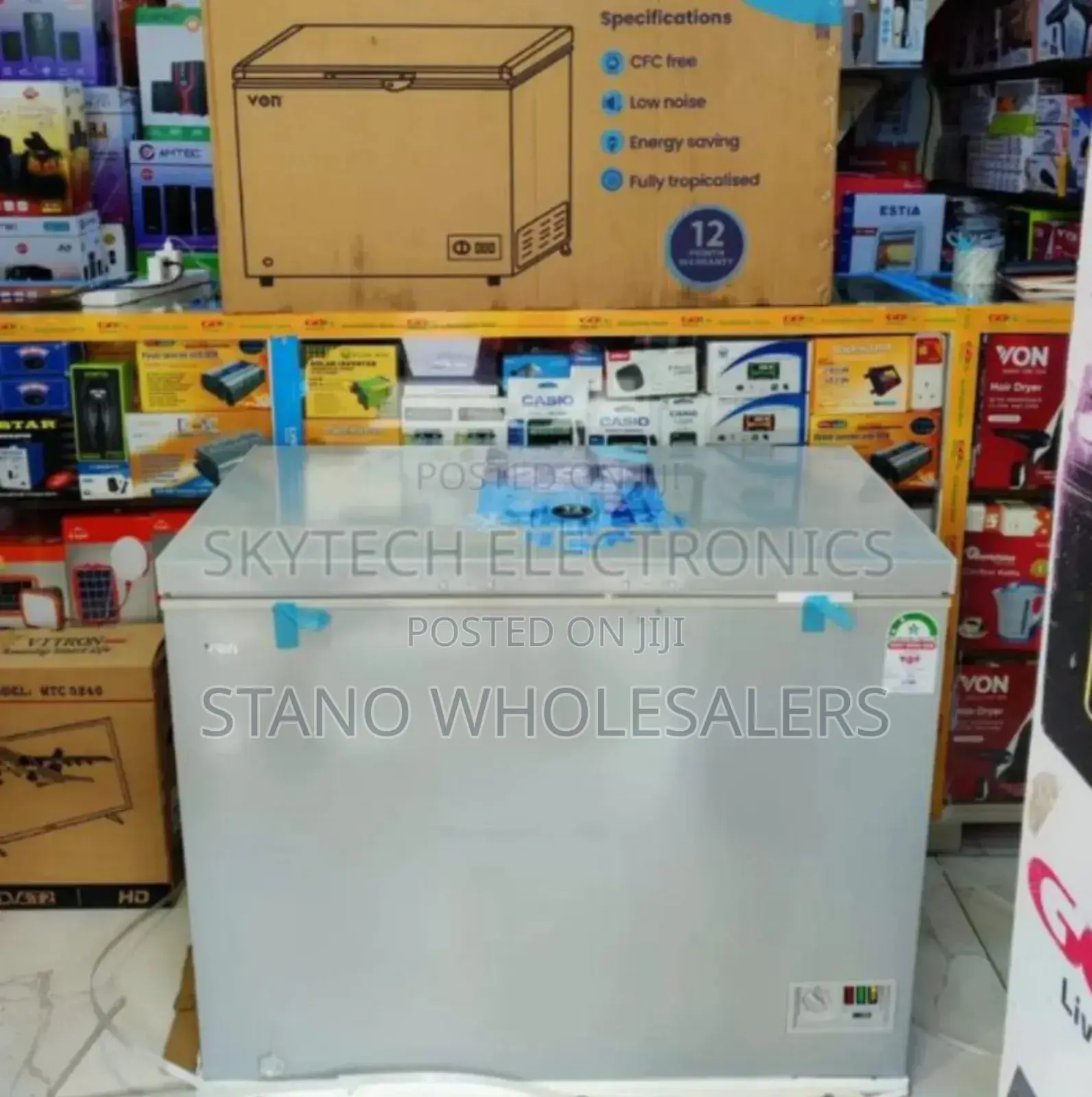 Colour White -✓ Von 250l Freezer. Brand New