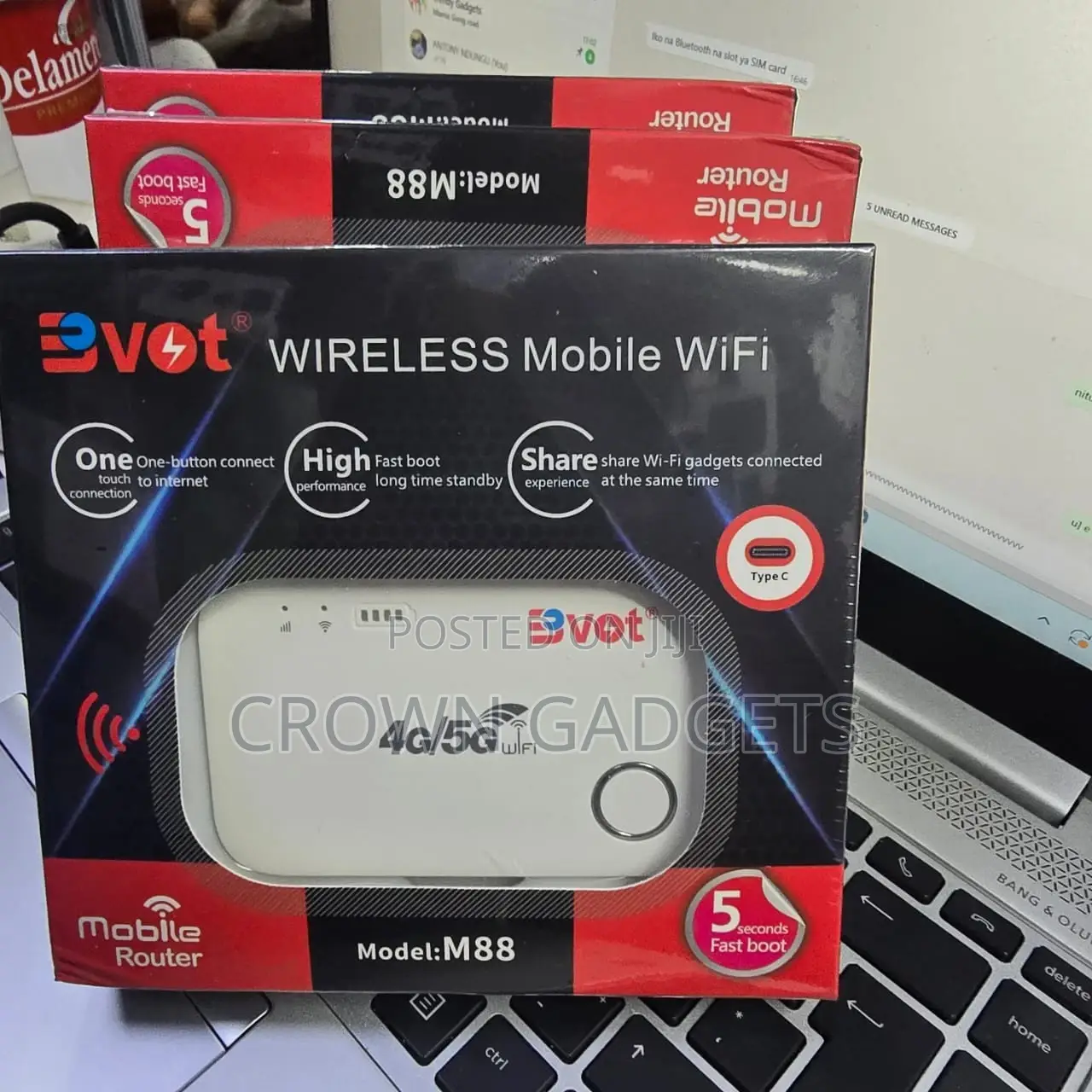 Bvot M88 4g/5g Portable Mobile Wifi Router Type-c