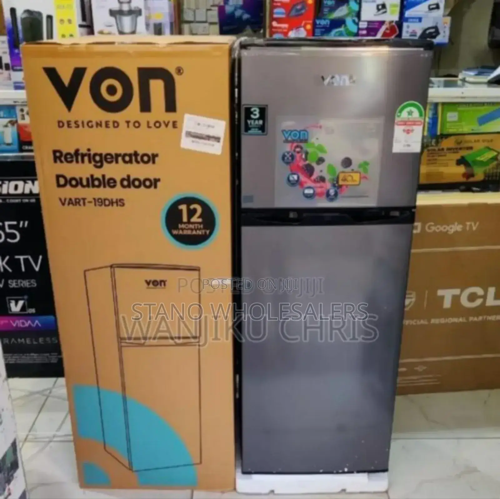 Colour Silver. New Von 175l Fridges. Silver