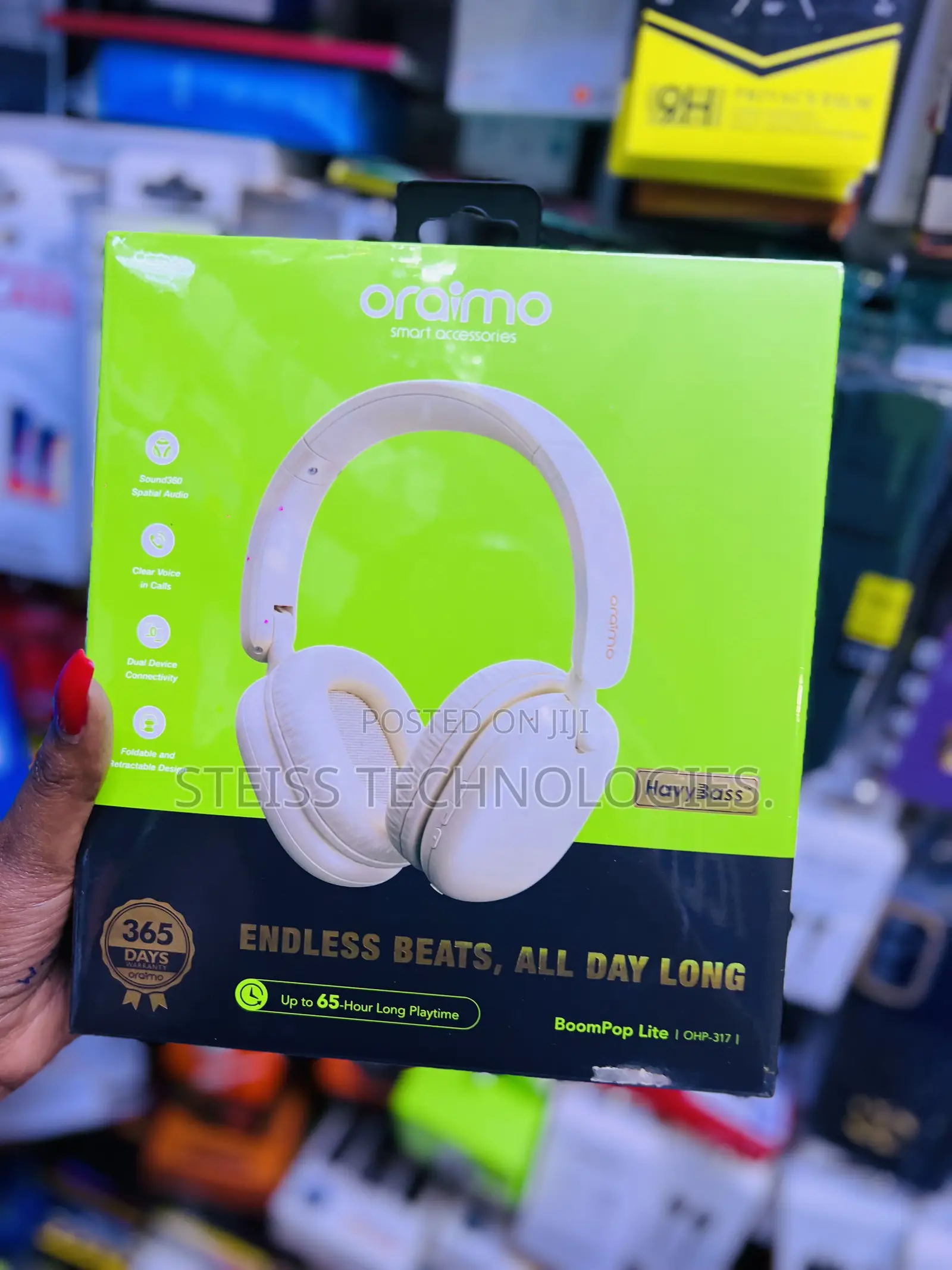 Oraimo White Wireless Headphones
