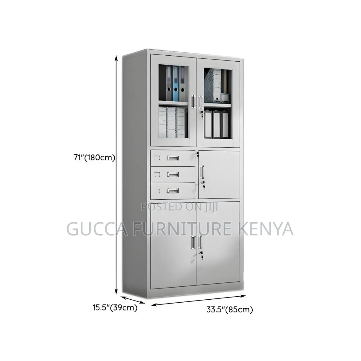 Modern 2-door Filling Cabinet With Safe