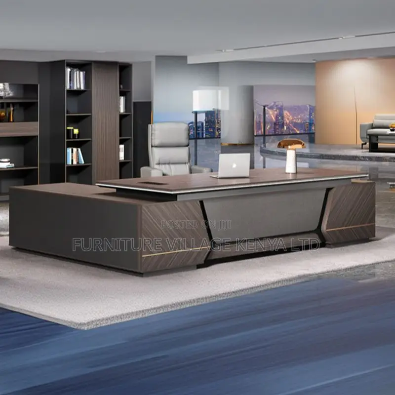 Modern L-shaped Executive Office Desk - 2400mm