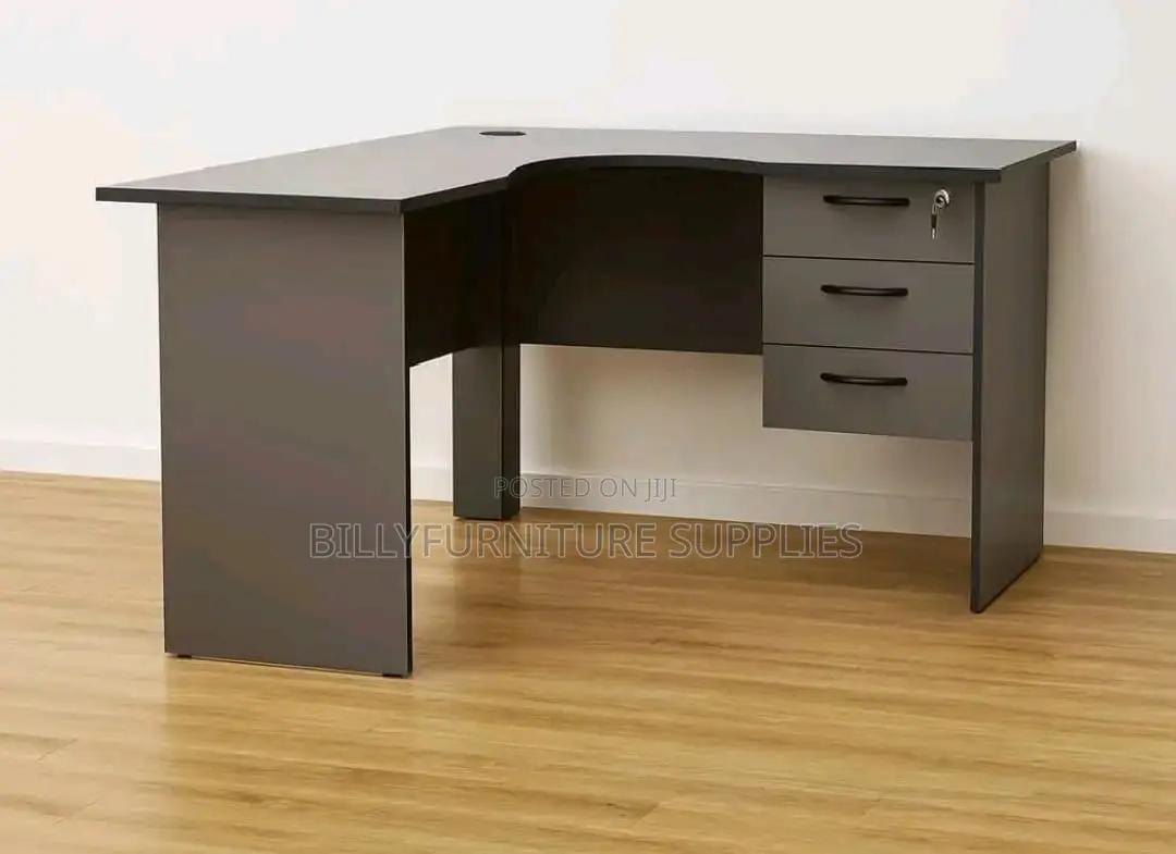 Grey L Shaped Office Desk