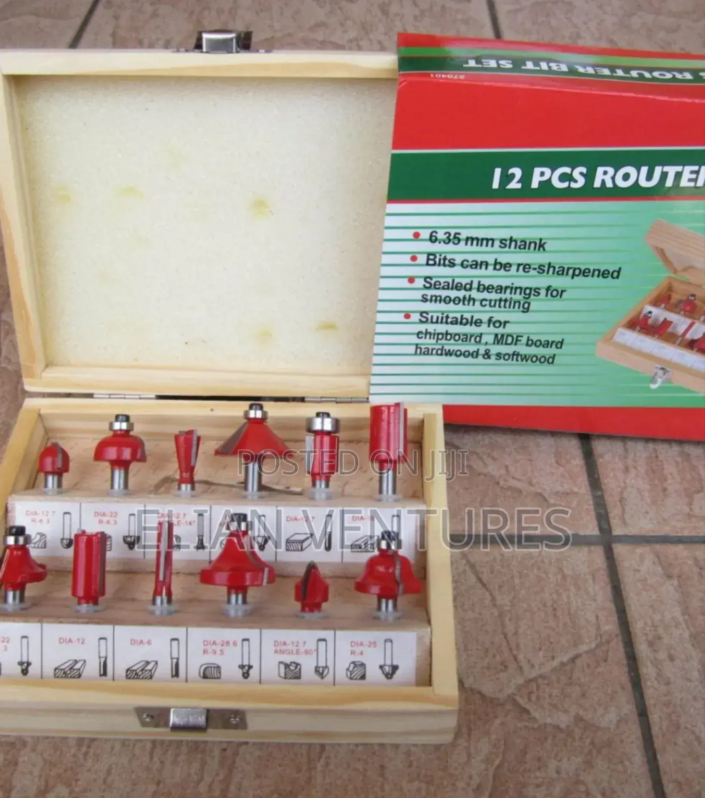 New 12 Pieces Router Bits