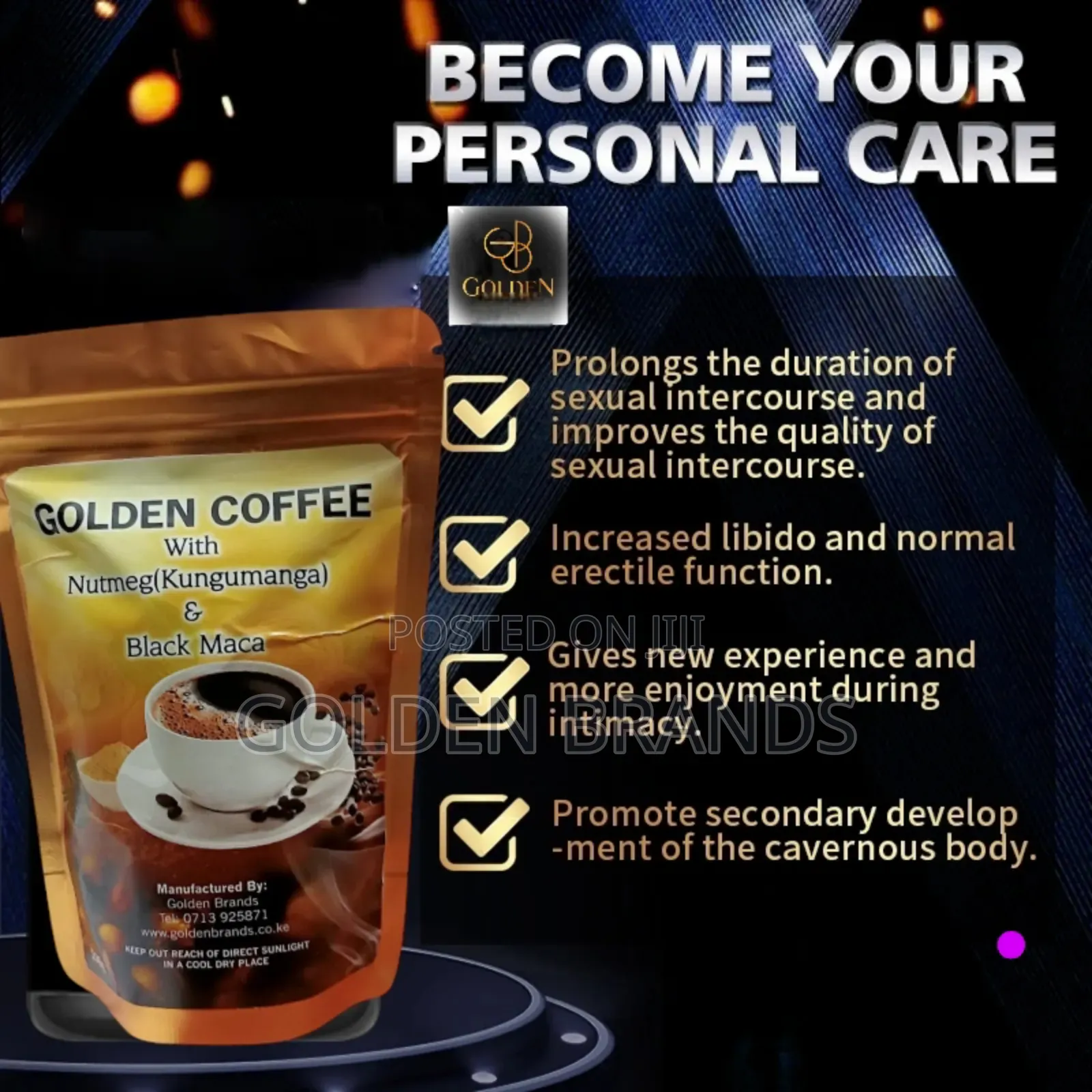 Men's Power Coffee With Nutmeg + Black Maca