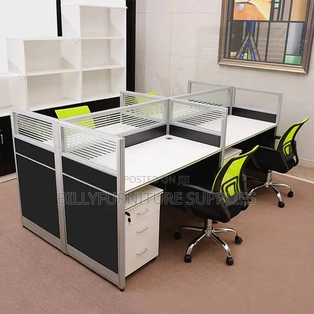 Wooden 4 Way Workstation With Storage