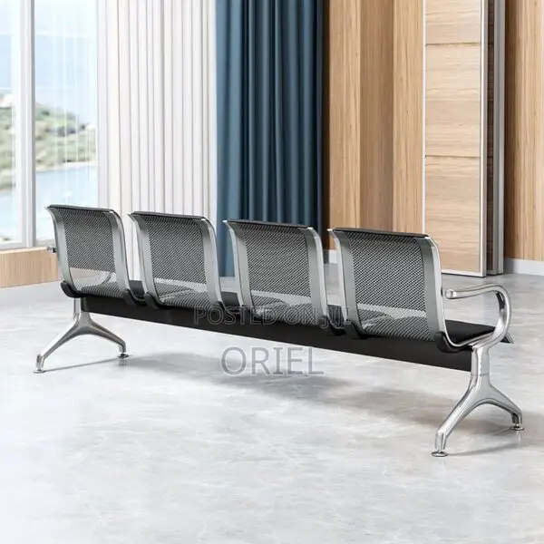 Office Bench : 4-Seater Office Waiting Padded Bench
