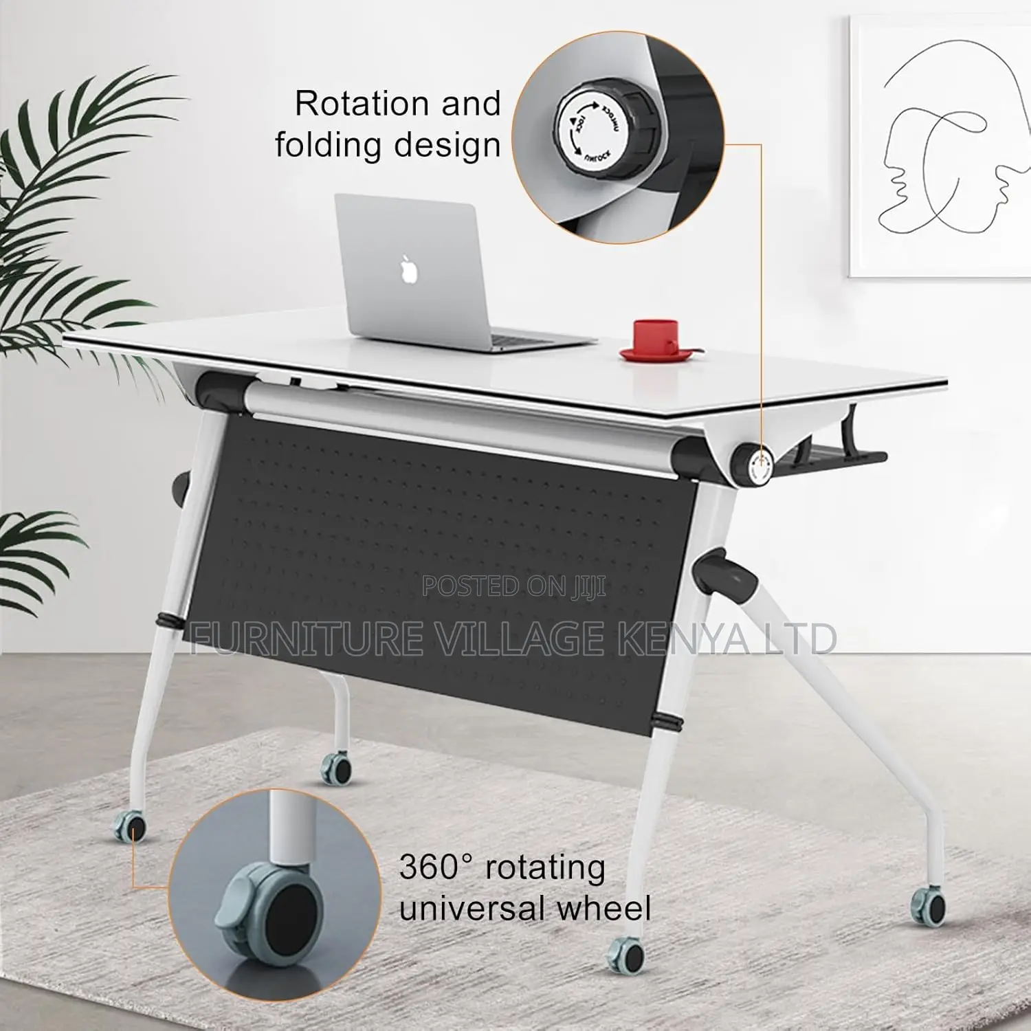 Folding Conference Table On Wheels