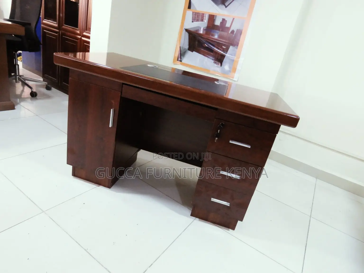 1.2 Meters Mahogany Executive Desk With Drawers