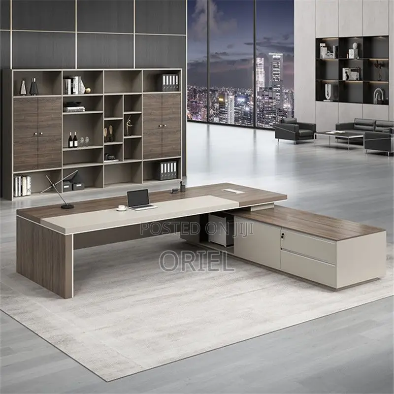 Office Desk : 1.8m Office L-Shaped Executive Desk