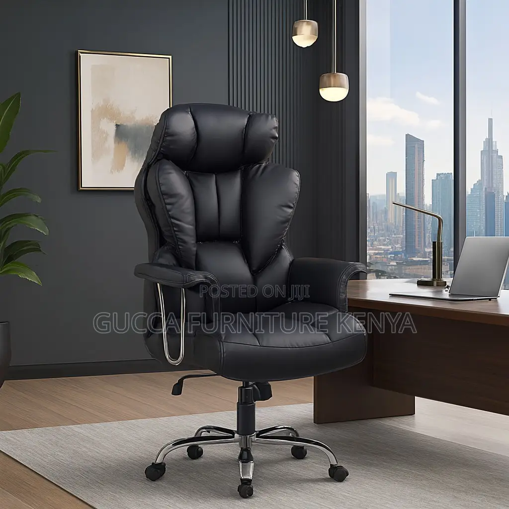 Executive Leather Upholstered Directors Chair