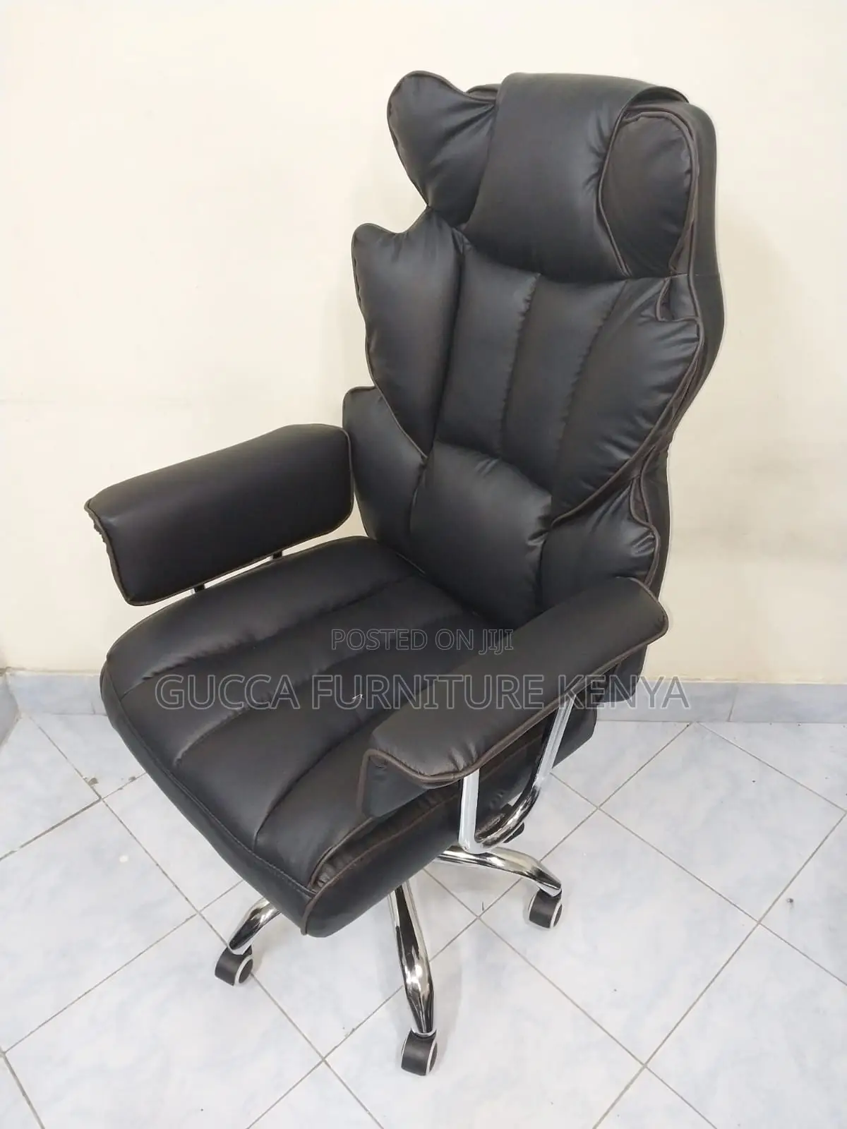 Executive Leather Upholstered Directors Chair