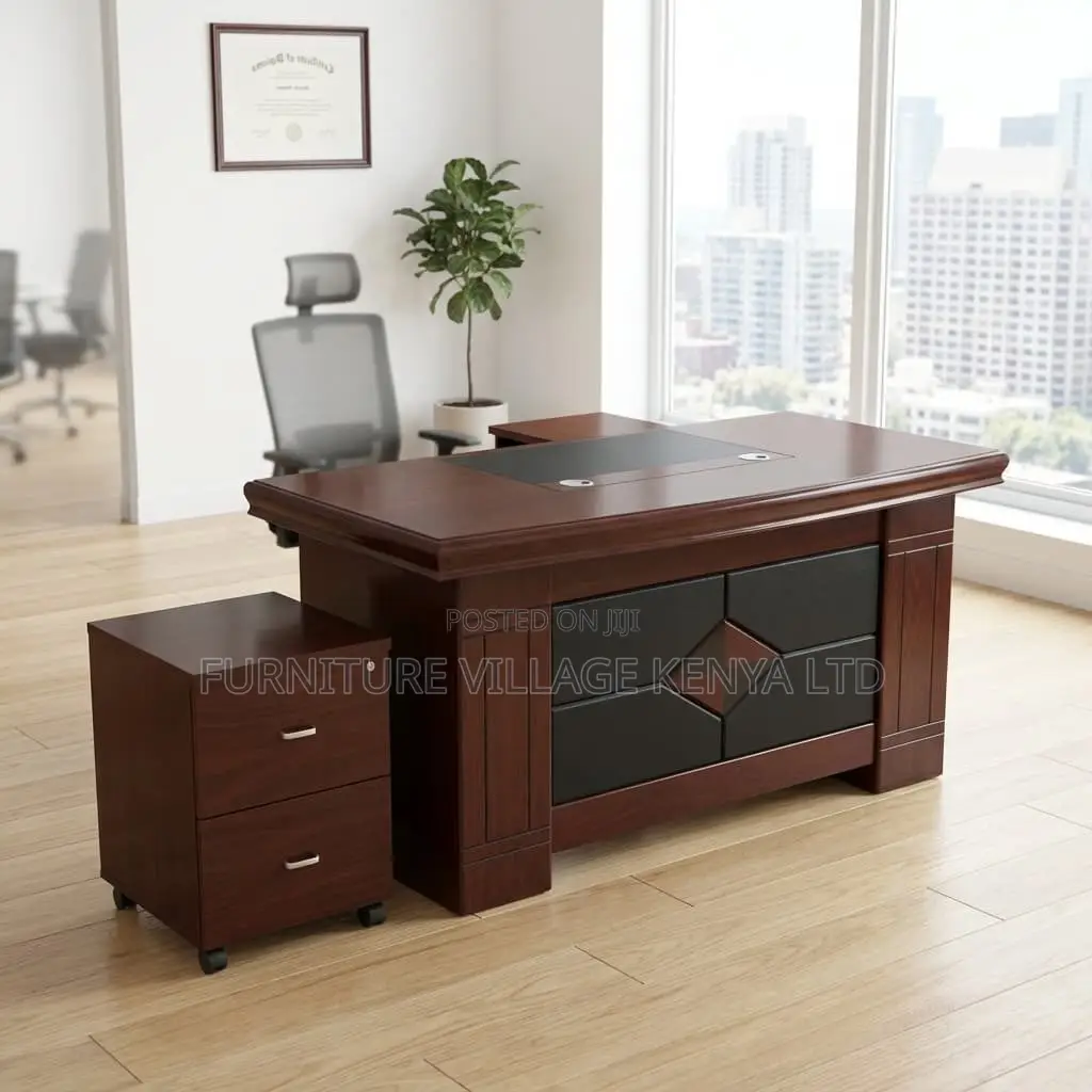 4.593ft Mahogany Executive Office Desk