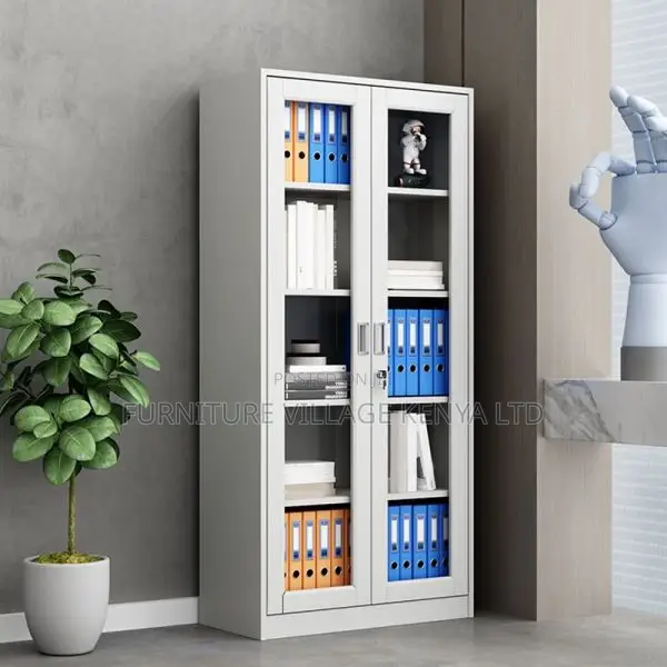 2-door Full Glass Office Cabinet