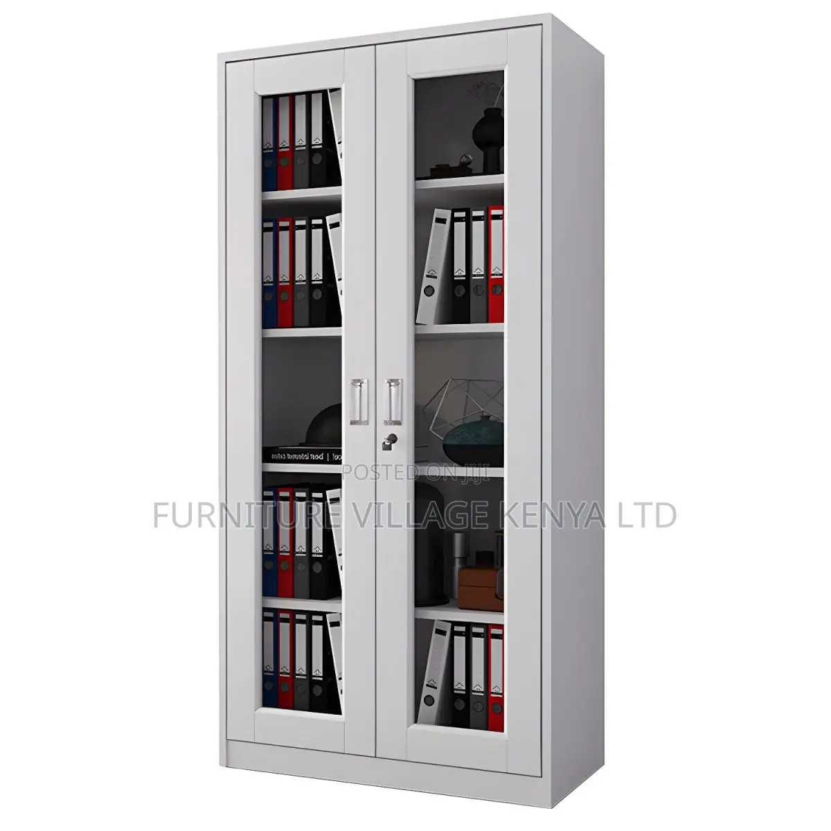 2-door Full Glass Office Cabinet