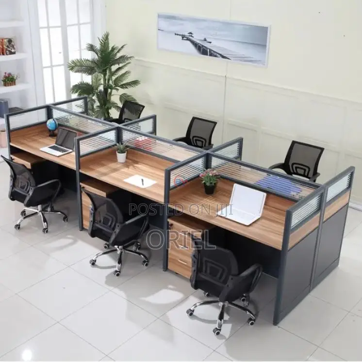 Office Workstation : Modern 6-way Office Workstation